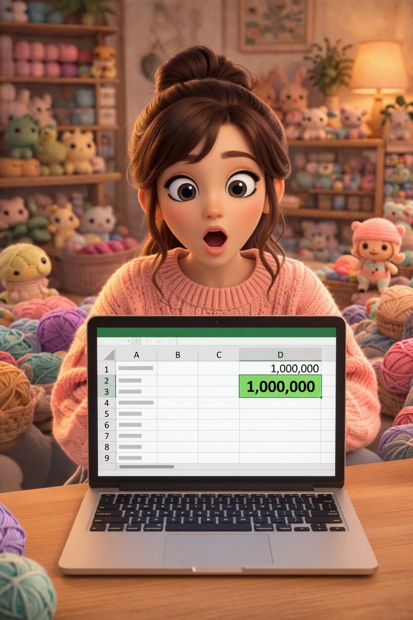 Tejedora usando el Sistema Precio Real en Excel